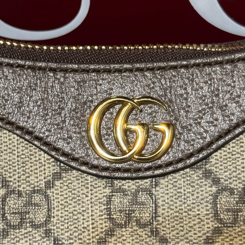 New in box Gucci Ophidia small shoulder bag beige and dark brown GG Supreme - Picture 8 of 16